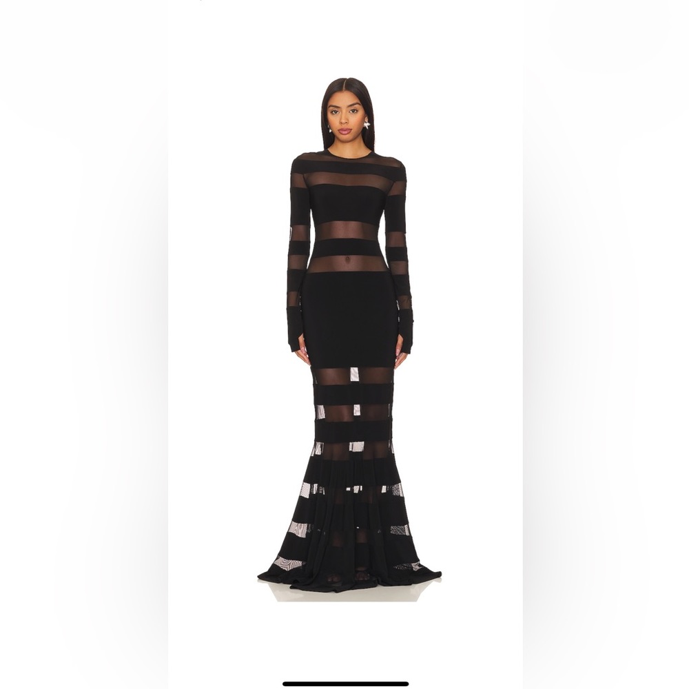 Beautiful spliced Norma Kamali fishtail gown, worn once.